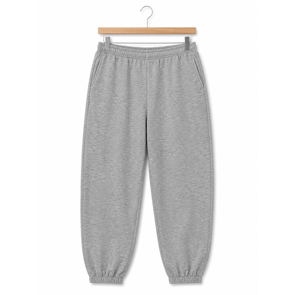 American Eagle Womens Heather Gray Fleece Joggers Sweatpants Medium